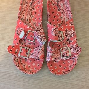 Forever 21 Coral Paisley Sandals
